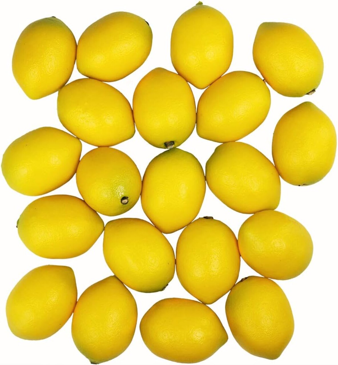 20 pcs Fake Lemons Decorations Faux Fruits Artificial Yellow Lemons